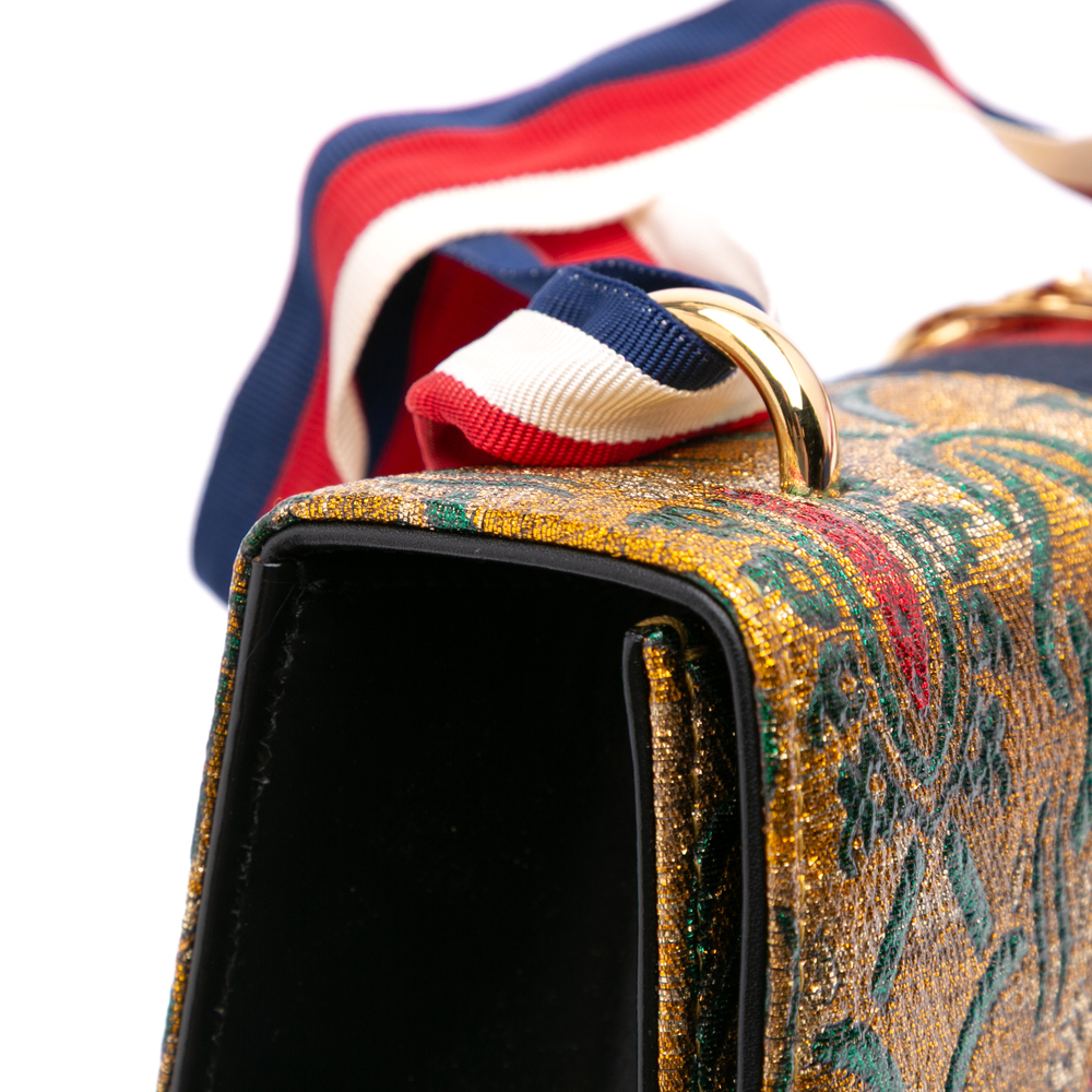 Pre-Loved Gucci Small Canvas Brocade Sylvie Satchel - Picture 7 of 11